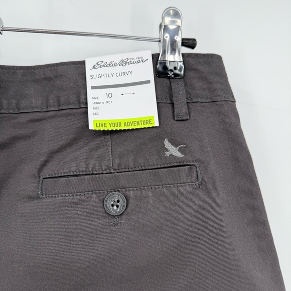 Eddie Bauer Women's Willit Stretch Legend Wash Shorts in Carbon 10 Petite - Picture 10 of 12